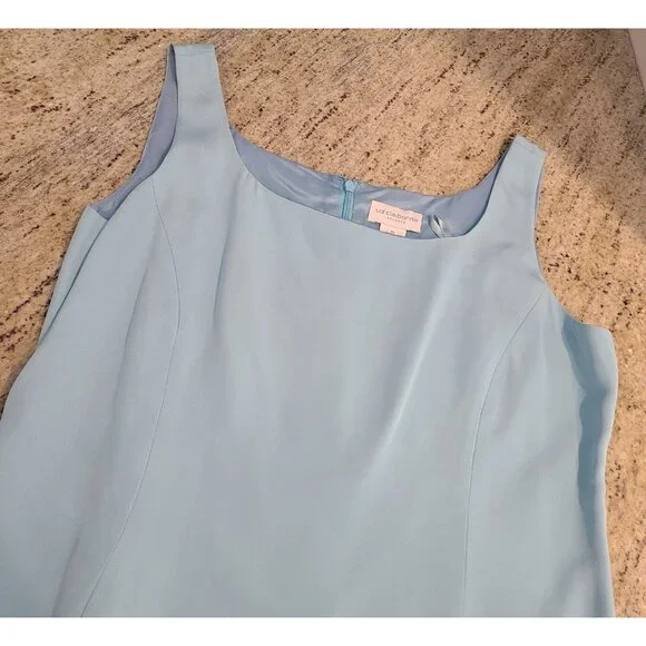 Liz Claiborne 100% Silk Dress Suit Blazer Lined Blue Size 10 2 Piece Office - Picture 9 of 16